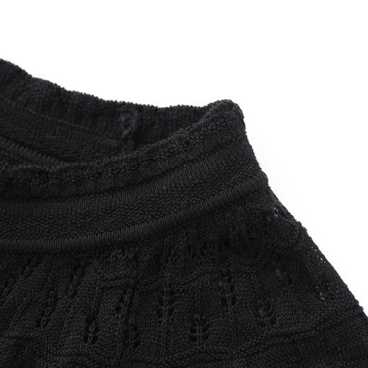 「高货wl」全新升级【铂金会员220/天猫289/差价69】(31428)洛诗琳镂空针织T恤2025夏季密织超细兰精天丝短袖上衣女 商品图2