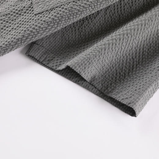 GXG男装25夏季简约纯色华夫格肌理百搭翻领工装休闲男式短袖衬衫K&C 商品图7