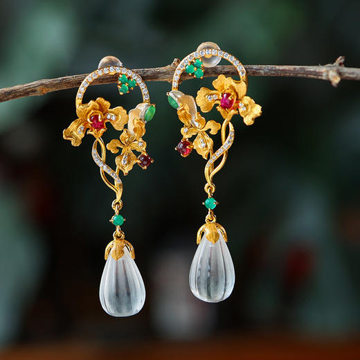 【孤品】设计款玉兰花开系列耳饰 JD 商品图0