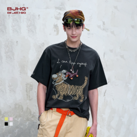 BJHG不计后果 美式凉感短袖t恤男2025新款夏防晒速干抗菌情侣半袖