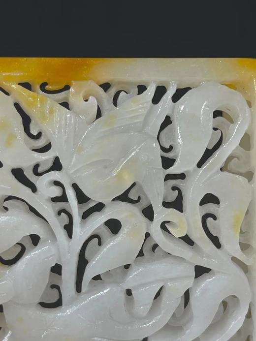 金沁籽料白玉镂雕鹿纹腰带扣环，顺丰包邮 商品图3