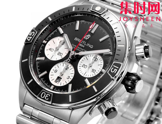 陶瓷圈 新品-百年灵 BLS机械计时系列 男士腕表 子弹链钢带 表径44mm 商品图3