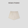 ROMI STUDIO“自然舒适”花纱燕麦色松紧腰运动针织短裤 RWCRXG3253 商品缩略图1