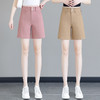 HSS 2499纯棉短裤薄款五分裤高腰显瘦休闲阔腿中裤 商品缩略图1
