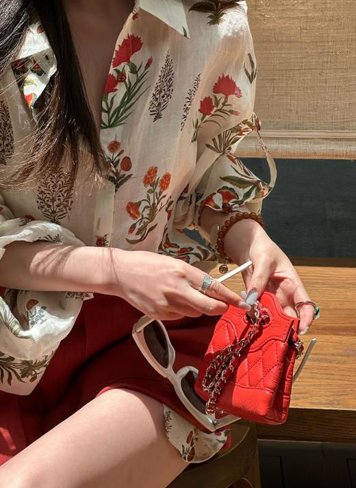 天丝麻植物印花防晒衬衫浪漫复古多风格防晒衫 商品图7