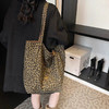 分镜头设计师品牌小众豹纹帆布包大容量正反两用单肩包简约休闲上班通勤包 商品缩略图3