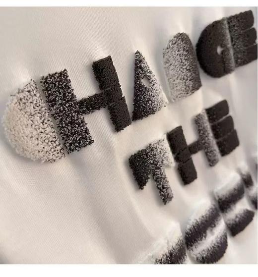 七夕福利-NO退~88133牙刷绣字母短款短袖T恤-喜出 商品图5