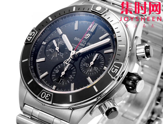 陶瓷圈 新品-百年灵 BLS机械计时系列 男士腕表 子弹链钢带 表径44mm 商品图3