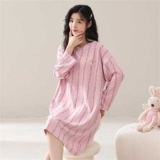 康妮雅女式长袖睡裙 商品图7
