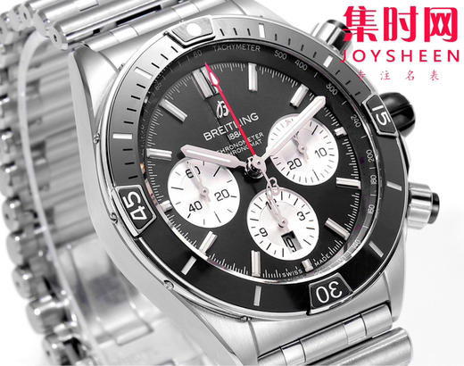 陶瓷圈 新品-百年灵 BLS机械计时系列 男士腕表 子弹链钢带 表径44mm 商品图4