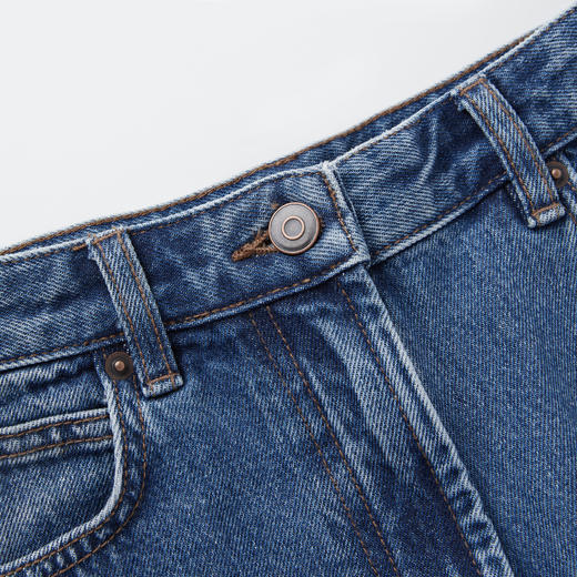 ROMI STUDIO“复古丹宁”环保洗水纯棉中低腰直筒牛仔裤 RWBWXD1584 商品图2