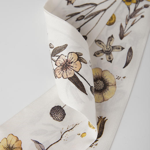 ROMI STUDIO“莫奈花园”100%桑蚕丝花卉印花丝巾发带 RWCRP33458 商品图1