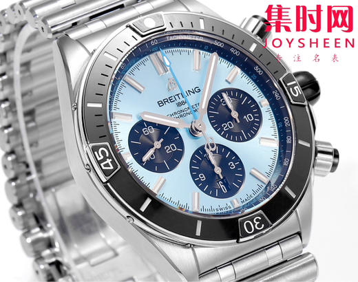 陶瓷圈 新品-百年灵 BLS机械计时系列 男士腕表 子弹链钢带 表径44mm 商品图4