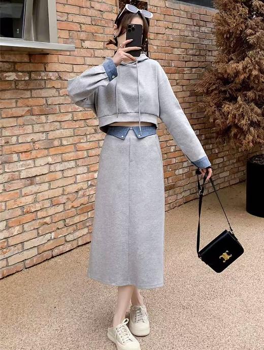 套装【诗铭洛可】XC867卫衣➕半裙两件套B22-2 商品图0