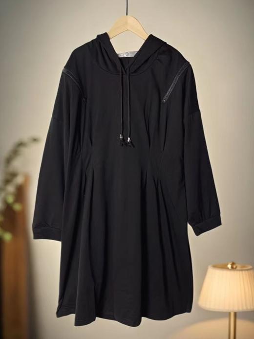 【诗铭洛可】XC2096拉链连衣裙长袖压折裙A8-1 商品图1