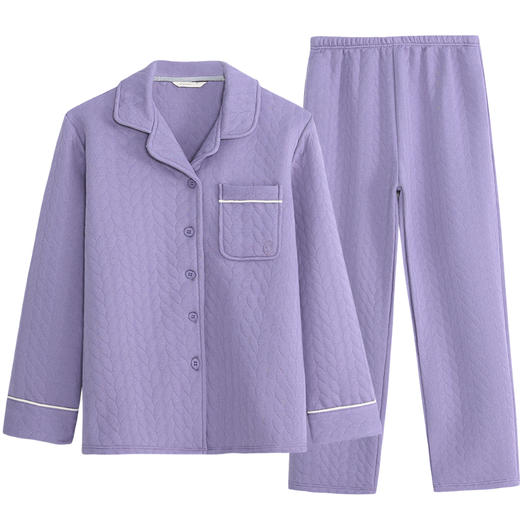 康妮雅女式长袖长裤开襟套装 商品图11