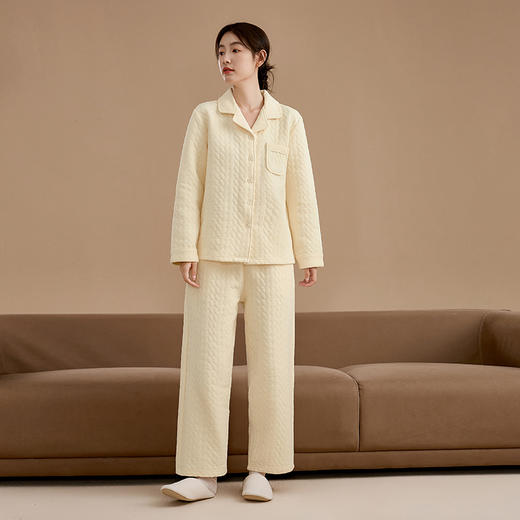 康妮雅女式长袖长裤开襟套装 商品图9