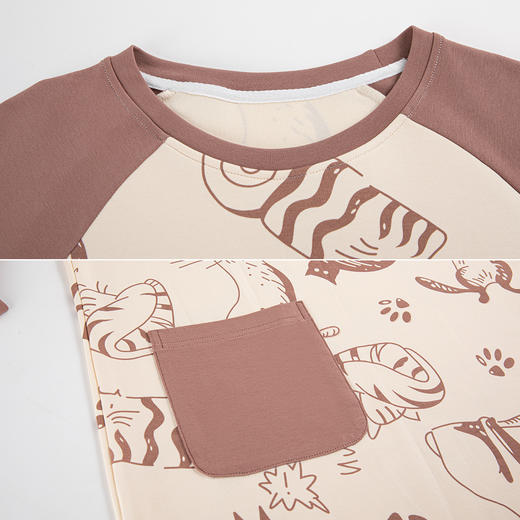 康妮雅女式长袖睡裙 商品图10