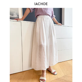 棉仓3631517011-IACHOE苎麻天丝圈圈半身裙