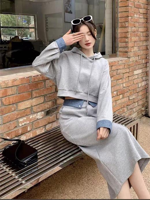 套装【诗铭洛可】XC867卫衣➕半裙两件套B22-2 商品图2