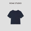 ROMI STUDIO“简约舒适”轻盈罗纹弹力棉质圆领短袖T恤 RWCRSM2522 商品缩略图1