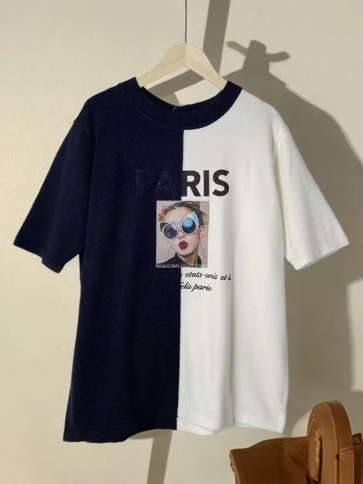 【诗铭洛可】7112短袖针织衫撞色毛衫A9-1 商品图4