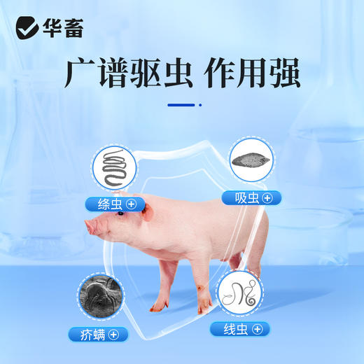 华畜水溶型阿苯达唑伊维菌素 可拌料可兑水 猪牛羊鸡鸭鹅通用 商品图3