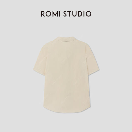 ROMI STUDIO“简约复古”轻薄干爽纯棉宽松翻领短袖衬衫 RWCRST3409【发货时间：25-30天】 商品图1