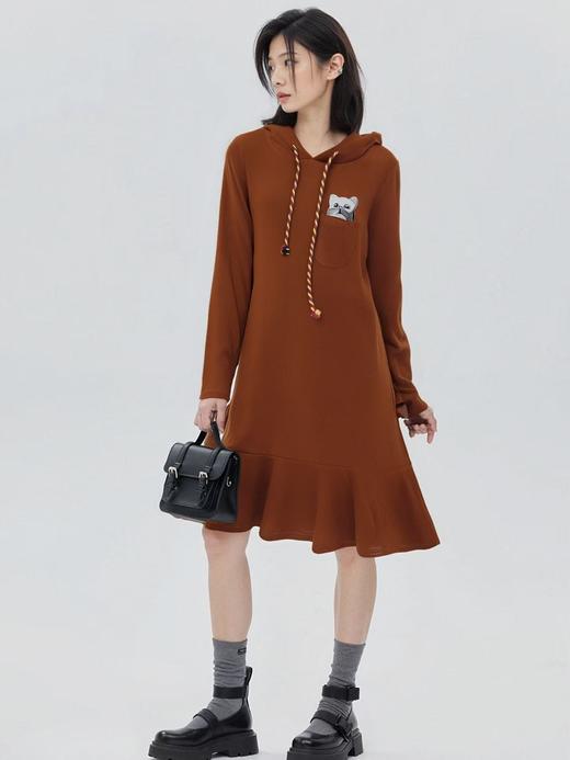 【诗铭洛可】QQ053连衣裙兔耳朵连帽鱼尾长袖裙A15-1 商品图3