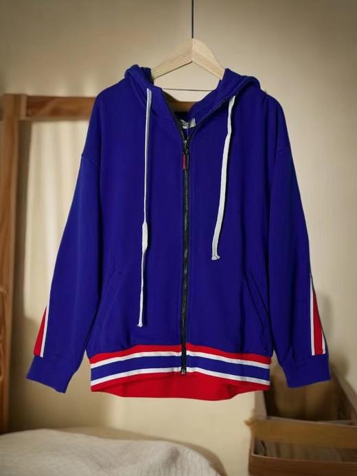 【诗铭洛可】082P撞色条连帽开衫卫衣A16-1 商品图2