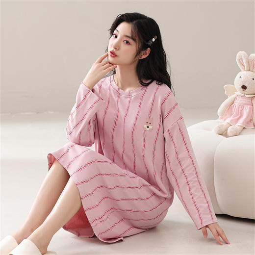 康妮雅女式长袖睡裙 商品图5