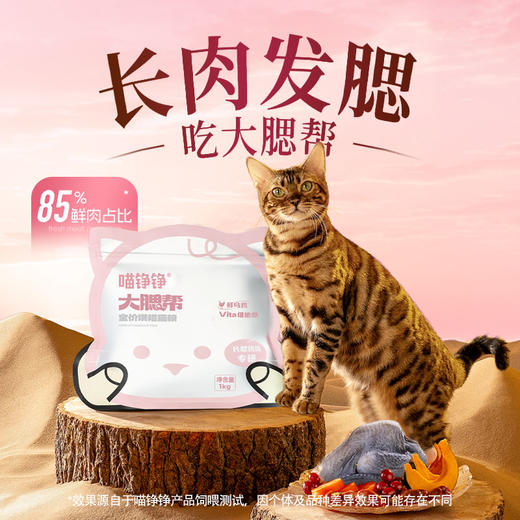 【金卡会员专属】喵铮铮粉金大腮帮烘焙猫粮 2斤/包 商品图1