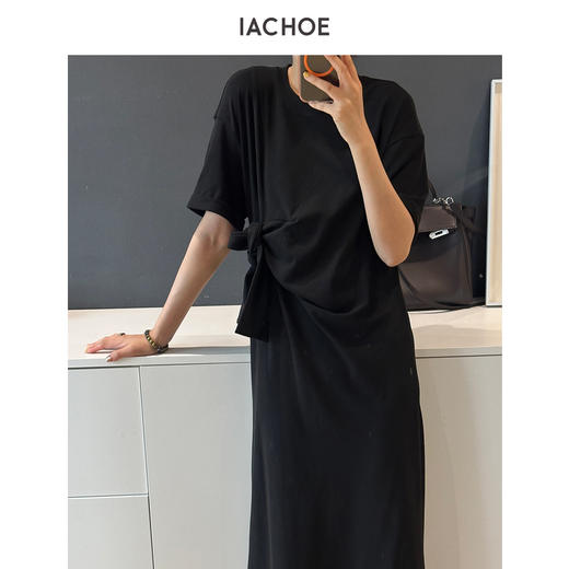 棉仓3631516021-IACHOE不规则系结连衣裙 商品图3