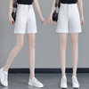 HSS 2499纯棉短裤薄款五分裤高腰显瘦休闲阔腿中裤 商品缩略图3