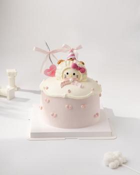 蝴蝶结kitty生日蛋糕