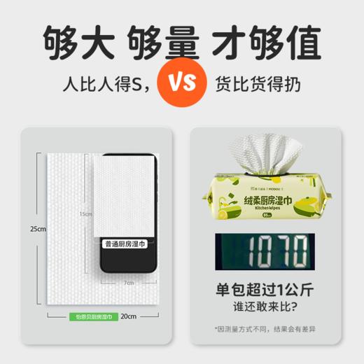 怡恩贝厨房清洁湿巾纸强力去油去污家用加大加厚厨房湿纸巾 商品图2