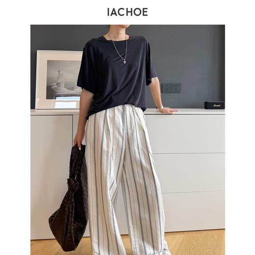 棉仓3631501006-IACHOE含铜氨丝垂感弹力T恤 商品图4