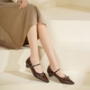 Westory2025年秋季圆头低跟复古老钱风玛丽珍休闲通勤浅口单鞋W25CE75781 商品缩略图6