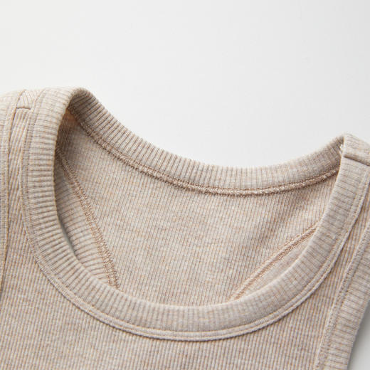 ROMI STUDIO“自然舒适”花纱燕麦色罗纹弹力针织背心 RWCSSG2509 【 商品图2