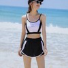 泳衣女分体式保守泳裤游泳馆专用显瘦遮肉沙滩冲浪运动泳装 商品缩略图3