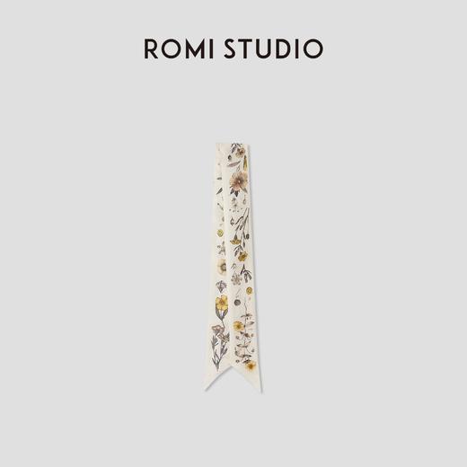 ROMI STUDIO“莫奈花园”100%桑蚕丝花卉印花丝巾发带 RWCRP33458 商品图0