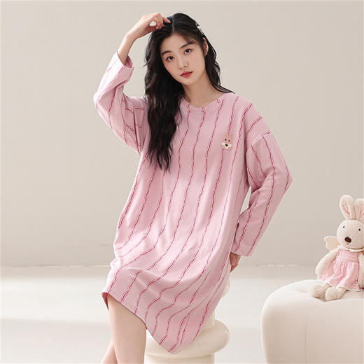 康妮雅女式长袖睡裙 商品图8