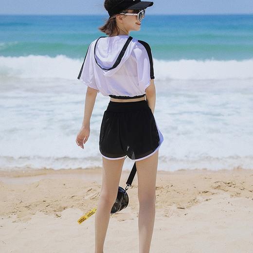 泳衣女分体式保守泳裤游泳馆专用显瘦遮肉沙滩冲浪运动泳装 商品图2