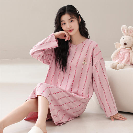 康妮雅女式长袖睡裙 商品图6