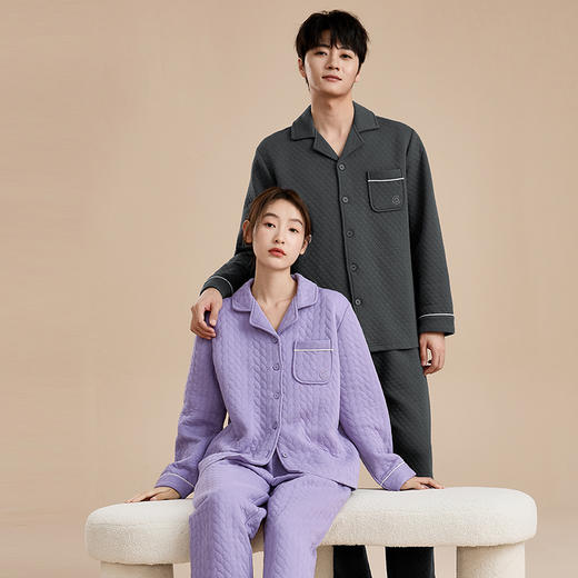 康妮雅女式长袖长裤开襟套装 商品图8