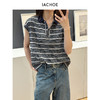 棉仓3631501021-IACHOE条纹翻领T恤 商品缩略图3