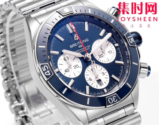 陶瓷圈 新品-百年灵 BLS机械计时系列 男士腕表 子弹链钢带 表径44mm 商品图4