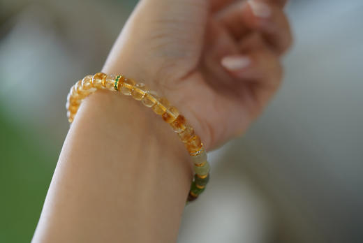 草莓晶、ZC黄水晶、和田碧玉手链 商品图7