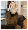 分镜头设计师品牌小众豹纹帆布包大容量正反两用单肩包简约休闲上班通勤包 商品缩略图2