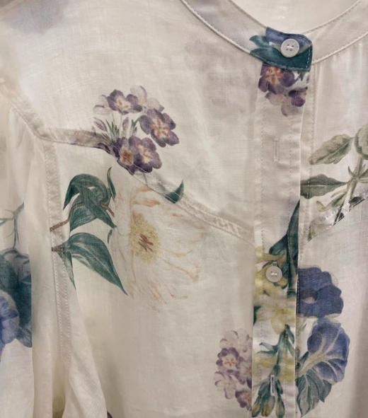 老米优品🎈3-5天！夏日风里的诗意《纯植物印染苎麻衬衫》慵懒灯笼袖，自带呼吸感，植物印染的繁花，是大自然的笔触~CY250629A 下架 商品图6